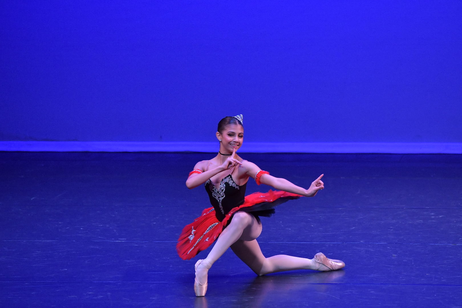 Ballet dancer in red costume