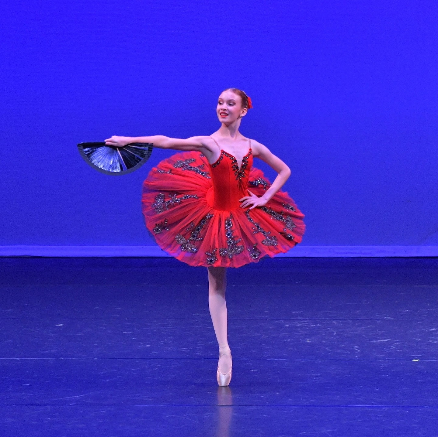 Ballet dancer with fan